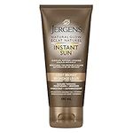 Jergens Natural Glow Instant Sun Sunless Tanning Moisturizer + Bronzer, Light Bronze (180 mL) (Packaging May Vary)