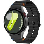 VEMIGON Sport Band Compatible With Samsung Galaxy Watch 7 Band 40mm 44mm (2024), No Gap Soft Silicone Waterproof Strap with Decorative Woven Line for Galaxy Watch 6 5 4 40mm 44mm (Watch Not Included)