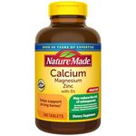 Nature Made Calcium Magnesium Zinc Tablets with Vitamin D, 300 Count