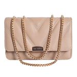 Lino Perros Black Leatherette Satchel (BEIGE)