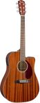 Fender CD-140SCE Dreadnought Electro Acoustic Guitar, All Mahogany, includes a Hardshell Guitar Case, Comes with Free Virtual Lessons