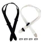 Faderr 2pcs Silicone Dive Mask Strap Replacement Universal Mask Strap, Swimming Goggles Glasses Silicone Strap Head Band Parts Accessories for Diving Swim Snorkel(black and transparent)