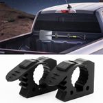 PSLER Quick-Release Rubber Clamps Mount Shovel Axe Holder Mount for Truck Bed Roof Rack Trailer Off-Road Vehicle UTV Universal for Diameter Tools 1-1/7'' to 1-3/7'' 2PC