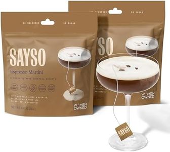 SAYSO Espresso Martini Cocktail Tea Bags, 2-Pack | Low-calorie & Low Sugar | Instant Craft Cocktails or Mocktails in 1 Min, Just Add Water + Spirits | Real Ingredients | Mixers Bundle - 16 Teabags