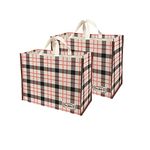 DOUBLE R BAGS Big Heavy Duty Large Eco Cotton Canvas Cloth Grocery Shopping Bag for Men Ladies Vegetable Milk Fruits with Hand Carry Handle Lunch Box Jhola Tote Bags.