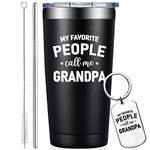 Grifarny Grandpa Gifts from Grandkids, Granddaughter - My Favorite People Call Me Grandpa - Funny Fathers Day Christmas Birthday Gifts for Grandpa - Grandpa Tumbler Mug Cup 20oz