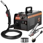 HZXVOGEN Mig Welder, 145A Flux Core Welder 110V/220V Dual Voltage Automatic Wire Feed Gasless Mig Welding Machine, IGBT Inverter Portable Welders(MIG145)