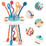 Wembley Pull String Toys For Babies Montessori Toys For 1+ Year Old|Teether For 6 To 12 Months Baby Toys Food Grade Silicone Fine Motor Skills Toddler Activity Sensory Toys - Bis Approved,Multicolor