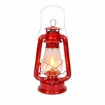 Stansport Hurricane High Oil Lantern (Red, 12-Inch)