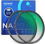 NEEWER 55mm UV&CPL(Circular Polarizing Filter) Lens Filter Kit, UV Protection/Circular Polarising Lens Filter Set with Double Sided 30 Layer Nano Coatings/HD Optical Glass Polarizer