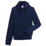 Russell Mens Authentic Full Zip Hooded Sweatshirt / Hoodie (XL) (French Navy)