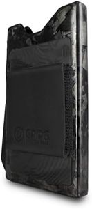 GRIP6 Slim Wallet for Men and Women – Minimalist Wallet with RFID-Blocking Technology – Compact Credit Card Holder for Men – Aluminum – Made in the USA – Forged Carbon Fiber, No Loop, Black Money Band