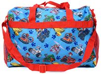 Paw Patrol Duffel Travel Bag 16"x11"x9" Vehicles All Over Print, Multicolor