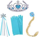 Butterfly Craze 4-Piece Accessory Set - Includes a Tiara, Gloves, Wand & Braid For Ice Queen Dress Up, Costume Parties, Playtime, & Pretend Play for Toddlers, Unleash Your Child's Inner Snow Princess