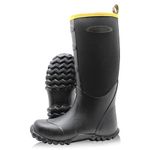 Dirt Boot Unisex Waterproof Neoprene Wellington Muck Field Sport Work Boots Rain Wellies (13 UK, Black, numeric_13)