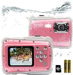 YEEIN 10FT Waterproof Digital Camera for Kids 21MP Underwater Camera with 32G SD Card, 8X Digital Zoom Point and Shoot Camera for Boys and Girls