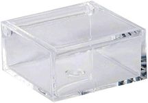 Hammont Candy Containers - Small Acrylic Box for Party Favors, Treats, Wedding Accessories - Acrylic Boxes with Lids - Elegant Small Lucite Box | 2.36"X2.36"X1.18" (8 Pack)