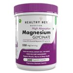 HealthyHey Nutrition Magnesium Glycinate High Absorption for Sleep, Cramps, & Nerves Health -300 Vegetable Capsules