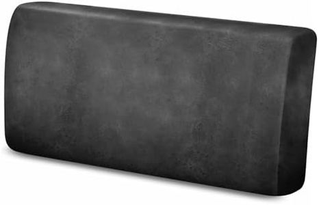 Leather Like Couch Cushion Covers Sofa Slipcovers Sets Couches Furniture Protector Covers for Sectional Armchair Loveseat Stretch Spandex Fabric, Machine Washable (1 Cushion Loveseat, Dark Grey)