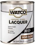 Watco 63141 Lacquer Clear Wood Finish, Quart, Clear Semi-Gloss