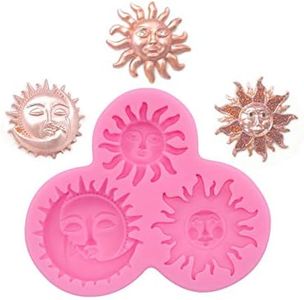 Sun and Face Silicone Fondant Mold Chocolate Candy Mold Cake Decorating Tool Epoxy Resin Casting Mold DIY Making Keychain Molds