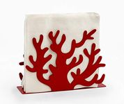 Mango Steam Tabletop Napkin/Tissue & Letter Holder for Home, Kitchen, Restaurants (Coral, Red)