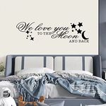 Wall Decals for Boys, Baby Wall Stickers, (Easy to Apply), Wall Decor Vinyl Art Quotes Bedroom Nursery Girls Inspirational Kids Dream Sayings Home Positive Family Posters Photos, We Love You 25"X7"