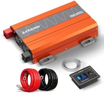 Junbpaw 2080W Pure Sine Wave Inverter, 12V DC to 230V/240V AC, 6000W Peak, 5V/2.1A USB, Quiet Fan, Capacitor, Off-Grid Solar Power for RV, Camping, Emergency, Truck