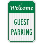 Guest Parking Sign, No Parking Sign, 12x18 Inches, 3M EGP Reflective .063 Aluminum, Fade Resistant, Made in USA by Sigo Signs