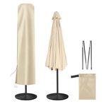 Ackmizz Patio Umbrella Cover - Waterproof 600D Oxford Outdoor Umbrella Covers With Telescopic Pole. Parasol Cover for 7.5ft 8ft 9ft 10ft 11ft (Beige)