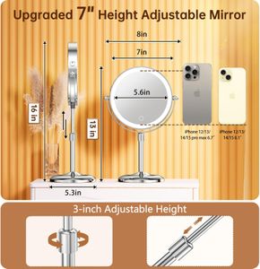 Gospire Lighted Makeup Mirror – 10X Magnification