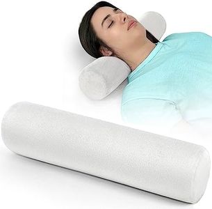 Healthex Cervical Neck Roll Pillow, Memory Foam Pillow, Cylinder Round Pillow, Pain Relief Neck Pillows for Sleeping Support, Removable Washable Cover