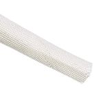 uxcell Insulation Braid Sleeving, 16.4Ft-16mm High TEMP Fiberglass Sleeve White