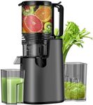 Cold Press Juicer, Juicer Machines with 5.4" Wide Feed Chute for Juice Extractor, Slow Masticating Juicer for Vegetables & Fruits with High Juice Yield, Easy to Clean (Black)