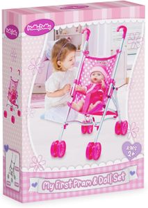 Molly Dolly Dolls Pram Set – Toy Stroller and Accessories for Kids