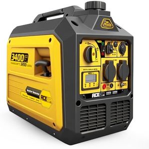 Aceup Energy 3400 Watt Portable Inverter Generator, Petrol Powered Generator Silent for Home, Camping, RV, EURO-V, CE
