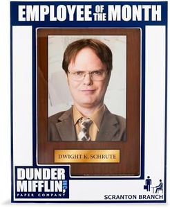 Silver Buffalo The Office Dunder Mifflin Paper Company Scranton Branch Employee of the Month Dwight K. Schrute Photo Picture Frame, 5 x 7 Inches