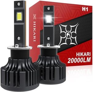 Hikari 2025 20000LM H1 LED Bulbs, 45W Upgraded Core-12 LED, High Lumens LED Kit, 6000k Cool White, IP68 Waterproof, Foglight