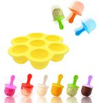 Eco Shopee SHOPPING SIMPLIFIED Silicone Popsicle Mold BPA Free Ice Pop Maker Ice Cream DIY Pop Molds.IC7-1 (Yellow)