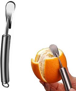 Orange Citrus Peelers Stainless Steel Slicer Cutter Peeler Remover Opener Humanized Design Curved Handle Fruit Tools Kitchen Gadget