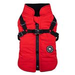 Norbi Pet Warm Jacket Small Dog Vest Harness Puppy Winter 2 in 1 Outfit Cold Weather Coat