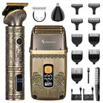 Scttomon T-Blade Hair Trimmers & Electric Shavers for Men Foil Shaver Beard Trimmer Men's Grooming Kit with Triple Blades Cordless