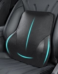 SEG Direct Lumbar Support for Car, Ergonomic Back Support for Office Chair, Driving Fatigue Back Pain Relief, Memory Foam with Breathable Leather, for Car Home Office Chair Recliner Couch