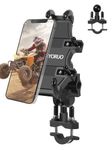 ZIDIYORUO ATV Phone Holder, Quad Phone Mount, 8 Clamps Holds 4.7-7.1" Phones, One Hand Operation Motorcycle Phone Clip for 7/8-9/8" Handlebar,Compatible with Yamaha Polaris Honda Can Am