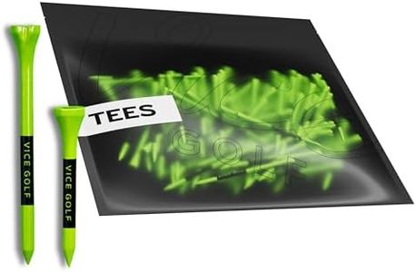 Vice Golf Tees 60 Driver Tees & 15 Short Tees Neon Lime, One Size