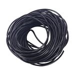 PH PandaHall 10m 2mm Cowhide Leather Cord Black Necklace Cord Leather Jewellery Cord Round Leather String for Bracelet Necklace Jewellery Making DIY Crafts Supplies