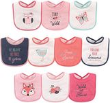 HUDSON BABY Unisex Baby 51389_GirlFox Bib, Girl Fox, One Size UK