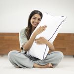 Wakefit Quilted Sleeping Pillow | Soft, Fluffy & Breathable | Hypoallergenic Microfibre Fill | 27x16 Inch | White | Set of 4
