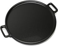 Home-Complete HC-5001 Cast Iron Pizza Pan-14” Skillet for Cooking, Baking, Grilling-Durable, Long Lasting, Even-Heating and Versatile Kitchen Cookware, Default, Black