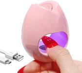 CHANGAR Mini UV LED Nail Lamp, Portable USB Nail Dryers Mini Quick-Drying Nail Curing Lamp for Gel Nails Polish 16W UV Nail Dryer for Single Finger